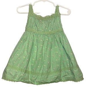 BABY GAP Lovely Mint Green flower toddler Kids Dress size 12-18 months